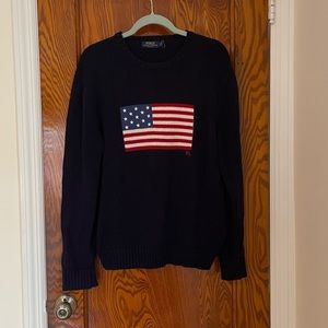 Polo Ralph Lauren American flag Navy Mens sweater